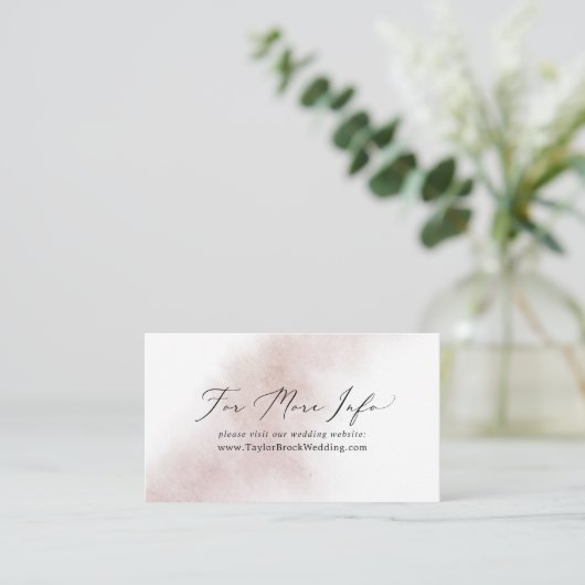 Waterverf was | Website over onzin huwelijk Informatiekaartje (Staand voorkant)