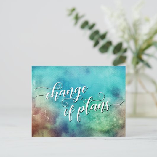 Waterverf Was wijziging plannen uitgestelde bruilo Briefkaart (Staand voorkant)