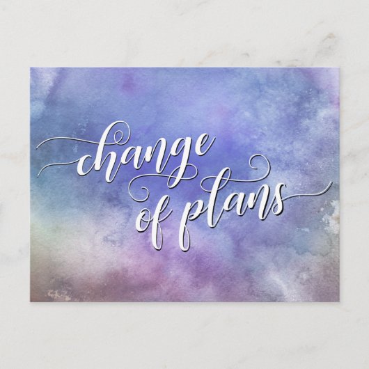 Waterverf Was wijziging plannen uitgestelde bruilo Briefkaart (Voorkant)