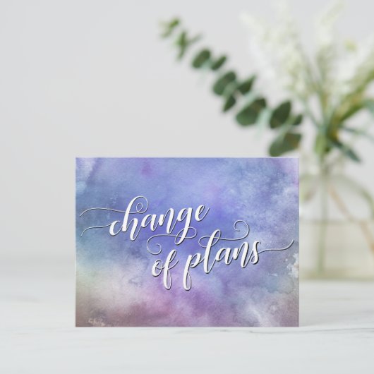 Waterverf Was wijziging plannen uitgestelde bruilo Briefkaart (Staand voorkant)