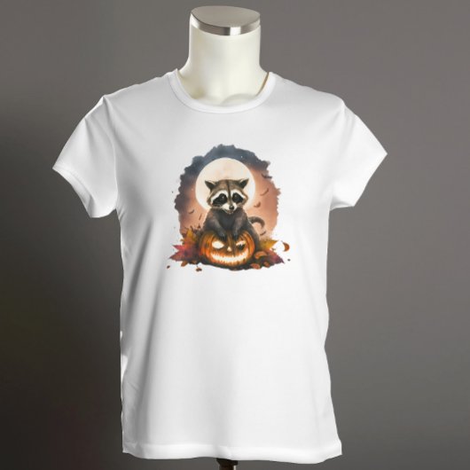 Waterverf wasbeer Halloween Kinder T-shirt