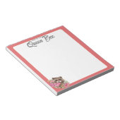 Waterverf wasbeer koraal personaliseren vanaf het  notitieblok (Schuin)