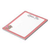 Waterverf wasbeer koraal personaliseren vanaf het  notitieblok (Linkerzijde)