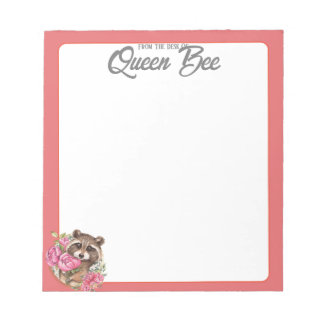 Waterverf wasbeer koraal personaliseren vanaf het  notitieblok