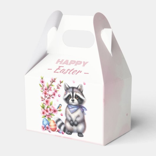 Waterverf wasbeer Paaseieren & Bloemen - Bedankdoosjes (Achterkant)