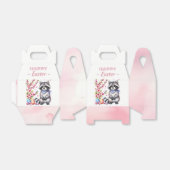 Waterverf wasbeer Paaseieren & Bloemen - Bedankdoosjes (Uitgevouwen)