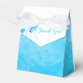 Waterverf wasbloem bedankt voor de trouwloten. bedankdoosjes