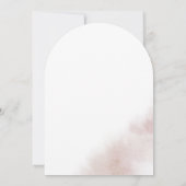 Waterverf Wash Blush Pink Simple Arch Wedding Kaart (Achterkant)