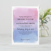 Waterverf Wash bruiloft uitnodiging (Staand voorkant)