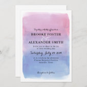 Waterverf Wash bruiloft uitnodiging (Voorkant / Achterkant)