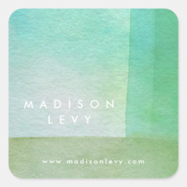 Waterverf Wash Designer Aangepaste naam afgedrukt Vierkante Sticker