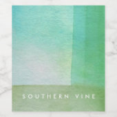 Waterverf Wash Designer op maat afgedrukt Wijn Etiket (Enkel label)