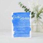 Waterverf Wash-effect op de paasverjaardag Kaart (Staand voorkant)