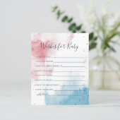 Waterverf Wash Geslacht Openbaar maken Kaart voor  (Staand voorkant)