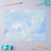 Waterverf Wash Modern Eenvoudig Aqua Sky Blauw Wit Tissuepapier (Craft)