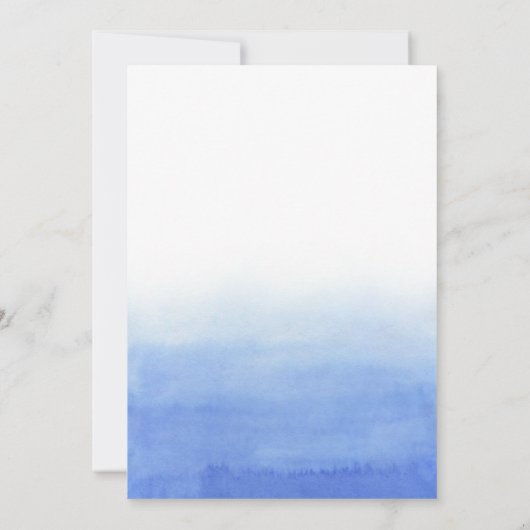 Waterverf Wash Ombre Baptismal Kaart (Achterkant)