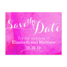 Waterverf wash Painted Pink De datumkaart opslaan