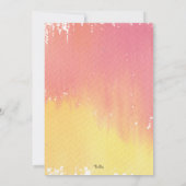 Waterverf Wash Roze Meisjes Baby shower Uitnodigen Kaart (Achterkant)