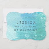 Waterverf Wash word jij mijn Bridesmaid? Kaart (Voorkant)