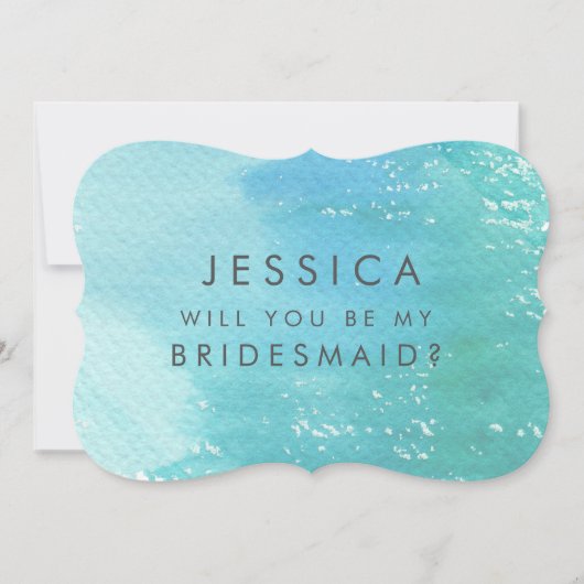 Waterverf Wash word jij mijn Bridesmaid? Kaart (Voorkant)