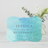 Waterverf Wash word jij mijn Bridesmaid? Kaart (Staand voorkant)