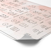 Waterverf washandleiding perziken poster (Hoek)