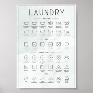 Waterverf washandleiding poster