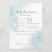 Waterverf Wassen | Blauw Baby shower Voorspellinge Advieskaart (Voorkant)