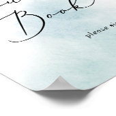 Waterverf Wassen | Blauw Gastenboekteken Poster (Hoek)