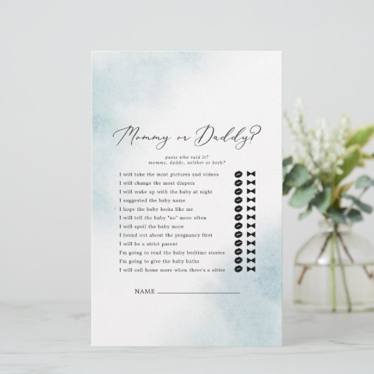 Waterverf Wassen | Blauw mama of papa spel (Staand voorkant)