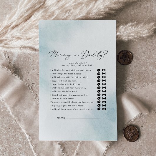 Waterverf Wassen | Blauw mama of papa spel