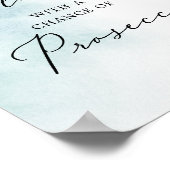 Waterverf Wassen | Blauw Prosecco bord Poster (Hoek)