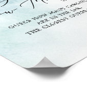 Waterverf Wassen | Blauw Raad hoeveel Snoepjes Poster (Hoek)