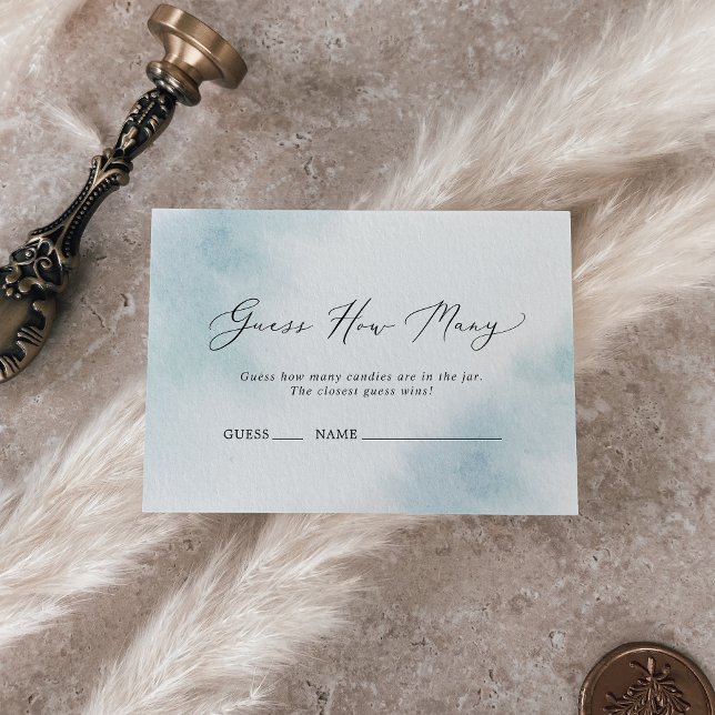 Waterverf Wassen | Blauw Raad hoeveel Snoepjes spe Visitekaartje (Creator heeft geüpload)