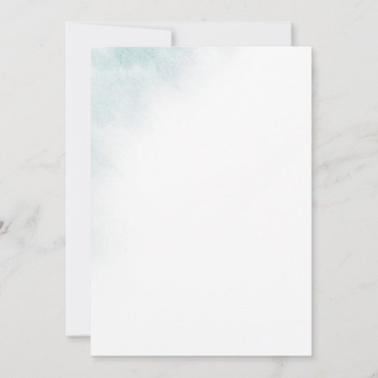 Waterverf Wassen | Blauw We doen weer brunch Kaart (Achterkant)