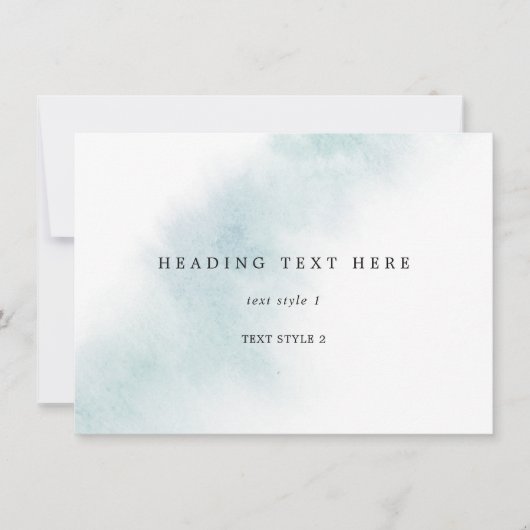 Waterverf wassen | Blue Multipurpose Kaart (Voorkant)