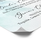 Waterverf Wassen | Blue Signature Drinken Sign Poster (Hoek)