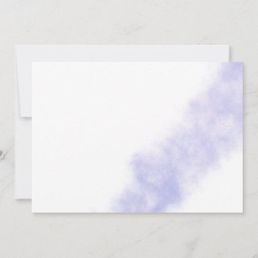 Waterverf wassen | Paarse bruidsdoucheuitnodiging Kaart (Achterkant)