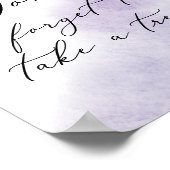 Waterverf Wassen | Paarse Donut Favor Bruiloft Poster (Hoek)