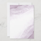 Waterverf Wassen | Paarse elegante bruiloft Kaart (Achterkant)