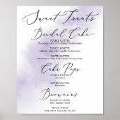 Waterverf Wassen | Paarse zoete lekkernijen Browni Poster (Voorkant)