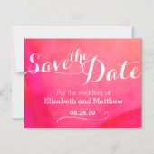 Waterverf Wassen Rood Roze Save the date Magnetische Uitnodiging (Voorkant)