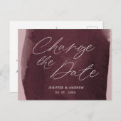 waterverf wassen verandert de datum briefkaart (Voorkant / Achterkant)