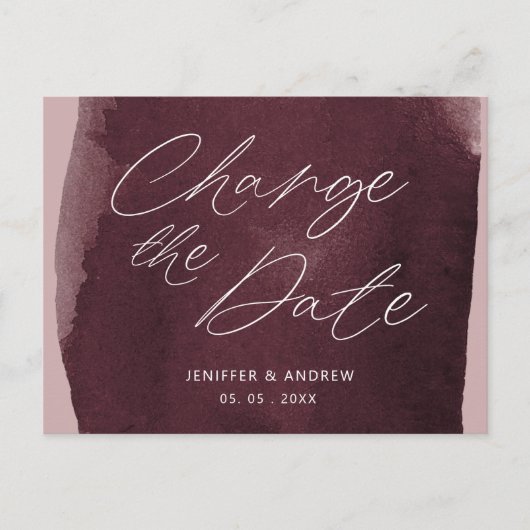 waterverf wassen verandert de datum briefkaart (Voorkant)