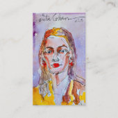 Waterverf Wassen Visitekaartjes Modern Pop Abstrac (Voorkant)