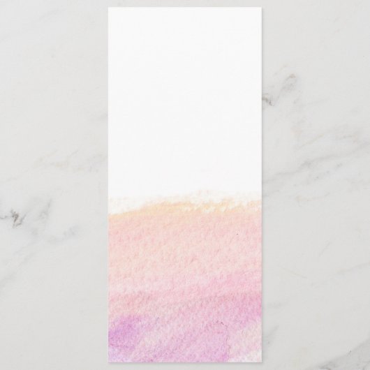 waterverf Wassen Wedding Diner Menu (Achterkant)