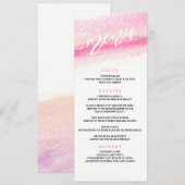 waterverf Wassen Wedding Diner Menu (Voorkant / Achterkant)