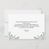 Waterverf Wasserij Blauw Baby shower Bedankkaart (Achterkant)