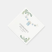 Waterverf Wasserij Blauw Baby shower Servet (Hoek)