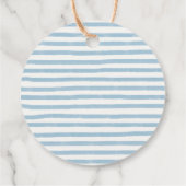 Waterverf Wasserij Blue Greenery Baby shower Bedankjes Labels (Achterkant)